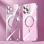 For iPhone 13 Pro Max Lens Protector MagSafe Electroplated PC Phone Case(Pink)