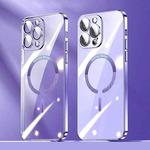 For iPhone 13 Pro Max Lens Protector MagSafe Electroplated PC Phone Case(Purple)