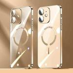 For iPhone 12 Lens Protector MagSafe Electroplated PC Phone Case(Gold)