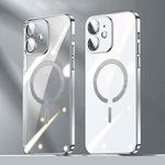 For iPhone 12 Lens Protector MagSafe Electroplated PC Phone Case(Silver)