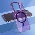 For iPhone 14 Pro Max wlons Crystal Clear MagSafe Phone Case(Purple)