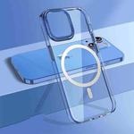 For iPhone 13 wlons Crystal Clear MagSafe Phone Case(Sierra Blue)