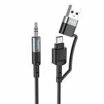 hoco UPA23 2 in 1 Type-C+USB Digital Audio Conversion Cable(Metal Grey)