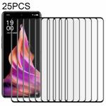 For OPPO Reno9 25pcs 3D Curved Edge Full Screen Tempered Glass Film