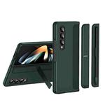 For Samsung Galaxy Z Fold3 5G 2 in 1 Detachable Holder Pen Holder Phone Case(Green)