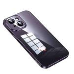 For iPhone 14 SULADA Shine Through Series Plating TPU Transparent Phone Protective Case(Dark Purple)