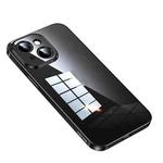 For iPhone 14 Plus SULADA Shine Through Series Plating TPU Transparent Phone Protective Case(Black)