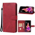 For OPPO Reno9 Leather Phone Case(Red)