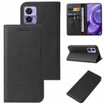 For Motorola Edge 30 Neo Magnetic Closure Leather Phone Case(Black)