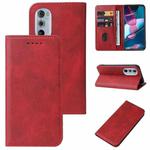 For Motorola Edge+ 5G UW 2022/Edge 30 Pro Magnetic Closure Leather Phone Case(Red)