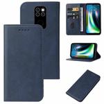 For Motorola Moto Defy 2021 Magnetic Closure Leather Phone Case(Blue)