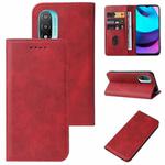 For Motorola Moto E20/E30/E40/Lenovo K13+ Magnetic Closure Leather Phone Case(Red)