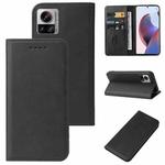 For Motorola Edge 30 Ultra Magnetic Closure Leather Phone Case(Black)