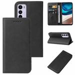 For Motorola Moto G42 Magnetic Closure Leather Phone Case(Black)