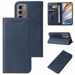 For Motorola Moto G60/G40 Fusion Magnetic Closure Leather Phone Case(Blue)