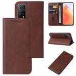 For ZTE Blade A51 Lite/A5 2020 Magnetic Closure Leather Phone Case(Brown)