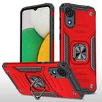 For Samsung Galaxy A03 Core Magnetic Armor Shockproof TPU + PC Phone Case with Metal Ring Holder(Red)