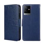 For vivo T2x 5G/Y73t/iQOO Z6x Crystal Texture Horizontal Flip Leather Phone Case(Royal Blue)
