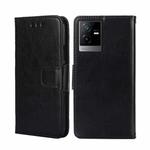For vivo T2x 5G/Y73t/iQOO Z6x Crystal Texture Horizontal Flip Leather Phone Case(Black)