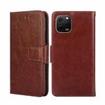 For Huawei nova Y61 Crystal Texture Horizontal Flip Leather Phone Case(Brown)
