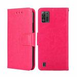 For ZTE Blade A52 Lite Crystal Texture Horizontal Flip Leather Phone Case(Rose Red)