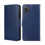 For ZTE Blade A52 Lite Crystal Texture Horizontal Flip Leather Phone Case(Royal Blue)
