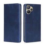 For Realme 9i 5G Global/10 5G Cow Texture Magnetic Leather Phone Case(Blue)