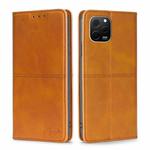 For Huawei nova Y61 Cow Texture Magnetic Leather Phone Case(Light Brown)