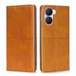 For Honor Play 40 Plus Cow Texture Magnetic Leather Phone Case(Light Brown)
