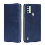 For Nokia C31 Cow Texture Magnetic Leather Phone Case(Blue)