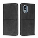 For Nokia X30 5G Cow Texture Magnetic Leather Phone Case(Black)