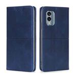 For Nokia X30 5G Cow Texture Magnetic Leather Phone Case(Blue)