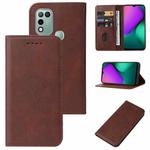 For Infinix Hot 10 Play/Smart 5 India Magnetic Closure Leather Phone Case(Brown)