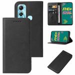 For Infinix Hot 11 X662 Magnetic Closure Leather Phone Case(Black)
