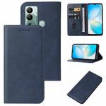 For Infinix Hot 12i Magnetic Closure Leather Phone Case(Blue)