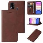 For Infinix Itel A48/L6006 Magnetic Closure Leather Phone Case(Brown)