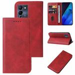 For Infinix Note 12 G96 Magnetic Closure Leather Phone Case(Red)