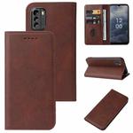 For Nokia G60 5G Magnetic Closure Leather Phone Case(Brown)