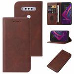 For TCL 10 SE Magnetic Closure Leather Phone Case(Brown)