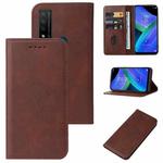 For TCL 20 R 5G Magnetic Closure Leather Phone Case(Brown)