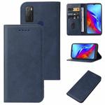 For TCL 20E Magnetic Closure Leather Phone Case(Blue)