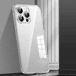 For iPhone 12 Pro Max Spring Buckle Metal Transparent Phone Case with Lens Protection(Silver)