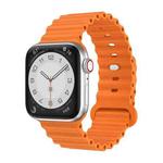 Silicone Watch Band For Apple Watch Ultra 49mm / Series 8&7 45mm / SE 2&6&SE&5&4 44mm(Orange)