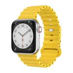 Silicone Watch Band For Apple Watch Ultra 49mm / Series 8&7 45mm / SE 2&6&SE&5&4 44mm(Yellow)