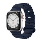 Silicone Watch Band For Apple Watch Ultra 49mm / Series 8&7 45mm / SE 2&6&SE&5&4 44mm(Blue)