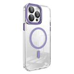 For iPhone 14 Pro Max Lens Protector MagSafe Phone Case(Purple)