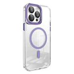 For iPhone 14 Plus Lens Protector MagSafe Phone Case(Purple)