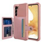 For Samsung Galaxy S23 5G Magnetic Wallet Card Bag Leather Phone Case(Rose Gold)