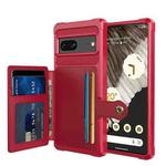 For Google Pixel 7 5G Magnetic Wallet Card Bag Leather Phone Case(Red)