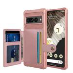For Google Pixel 7 Pro 5G Magnetic Wallet Card Bag Leather Phone Case(Rose Gold)